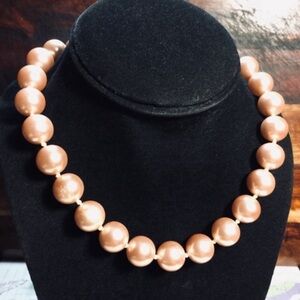 One Strand Champagne Glass Pearl Necklace